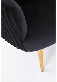 Kreslo Crown, čierna / zlatá