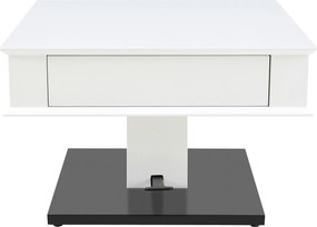 XXXLutz KONFERENČNÝ STOLÍK, čierna, biela, kov, kompozitné drevo, 70/70/46,5-66 cm Carryhome - Stolíky do obývačky - 002809005501