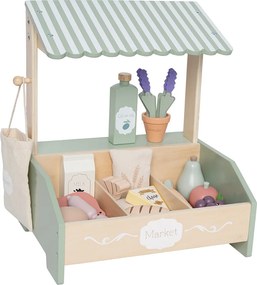 Detský obchodík s dreveným ovocím a zeleninou