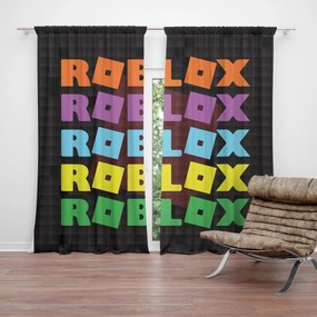 Sablio Záves ROBLOX Farebný text: 2ks 140x250cm