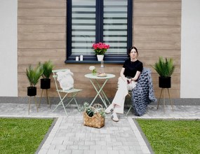 CH Zelená skladacia balkonová sada nábytku Wanda II