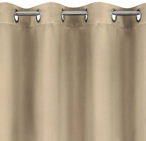 Eurofirany Béžový zatemňovací záves na krúžkoch NERISA 140x250 cm