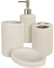 Kúpeľňová súprava Stripes, 4 ks, sivá