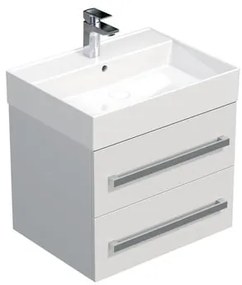 Kúpeľňová skrinka s umývadlom SAT Cube Way 60x53x46 cm biely lesk CUBE46602BISAT, 1 ks