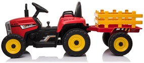 Elektrické autíčko Traktor s prívesom NV-X611 červené
