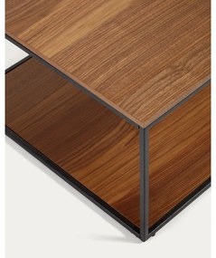 Konferenčný stolík v tmavoprírodnej farbe s doskou v dekore orechového dreva 60x110 cm Yoana – Kave Home