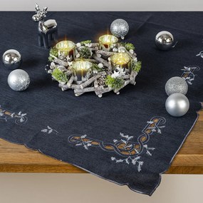 Forbyt Vianočný obrus imelo modrá, 120 x 140 cm