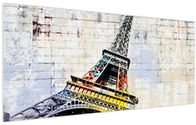 Obraz - Digitálne umenie Eiffelovej veže (120x50 cm)