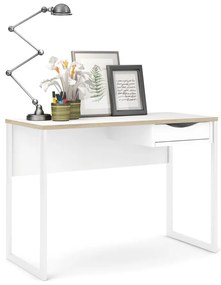Biely pracovný stôl Tvilum Function Plus, 110 x 48 cm