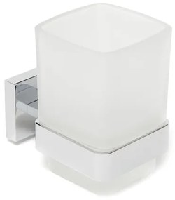 Držiak pohárov SAT Simply S včetně skleničky chróm / mliečne sklo SATDSIMS27, 1 ks