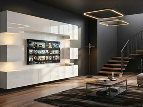 Obývacia stena Belini Premium Full Version čierny lesk + LED osvetlenie Nexum 39