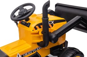 LEAN CARS Batériový traktor s prívesom S617 žltý