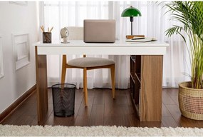 Pracovný stôl v dekore orecha 120x130 cm Vesper – Kalune Design