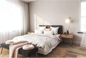 Nástenné svietidlo Eliza 1, 1x biele sklenené tienidlo, g/be