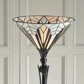 Endon 63933 - Stojacia lampa Tiffany ASTORIA 1xE27/60W/230V, priemer 40 cm