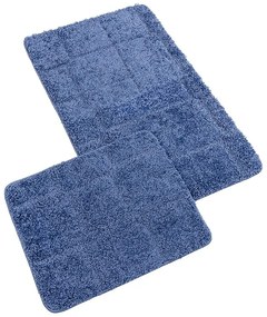 Bellatex Súprava Kúpeľňových predložiek bez výkroja BANYSILVER modrá, 60 x 100, 60 x 50 cm