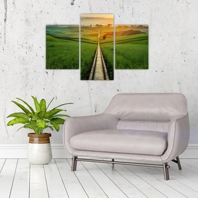 Obraz - Východ slnka nad údolím (90x60 cm)