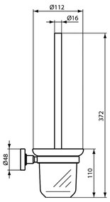 Ideal Standard IOM - Kefa na WC nástenná (sklo), chróm A9119AA