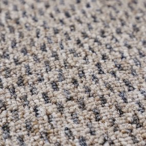 Timzo, Metrážny koberec Rubin 2113 l. beige, na mieru, šíře 4m, béžová, ab (mriežka), chodba / predsieň