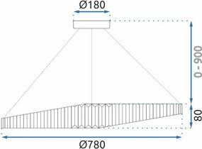 Toolight Toolight, LED stropné svietidlo APP1202-CP, zlatá, OSW-04551