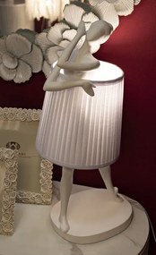 Stolná lampa Balet 62,5 cm biela