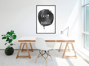 Artgeist Plagát - It Doesn't Easier You Just Get Stronger [Poster] Veľkosť: 40x60, Verzia: Zlatý rám