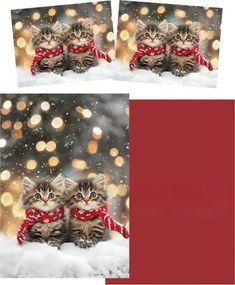 3D obliečky z mikrovlákna SNOWY PAWS farebné Rozmer obliečky: 2 ks 70 x 90 cm | 140 x 200 cm