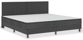 vidaXL Rám na boxspring posteľ, sivý, látka 200x200 cm