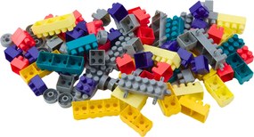 LEAN Toys Multifunkčný stôl 4v1 Bloky Rybárska kresba Modrá