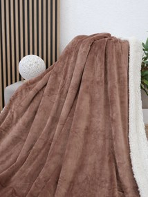 Baránková deka mikroplyš Exclusive 220 × 200 cm – Laura mocha mousse