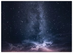 Sklenený obraz oblohy s hviezdami (70x50 cm)