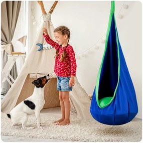 Závesné kreslo Neo-Sport cocoon modré