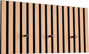 XXXLutz VEŠIAKOVÝ PANEL, čierna, dub artisan, 60/30/7 cm Xora - Vešiakové steny - 001234013005