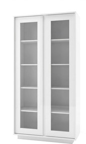 XXXLutz VITRÍNA, biela s vysokým leskom, 92/179/43 cm MID.YOU - Sklenené vitríny - 001844007001