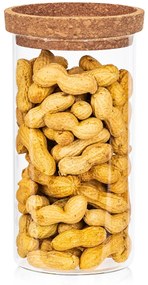 4Home Sklenená dóza na potraviny s vekom Cork, 1000 ml, 1000 ml