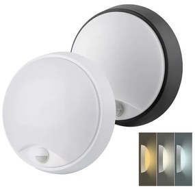 Solight WO780 Exteriérové svietidlo LED 18W, 3000K/4000K/6000K, 1350lm, 22cm, IP54, 2v1-čierna a biela