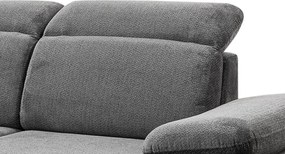 Rohová sedačka Aldon,dymovosivá štruktúrovaná látka, ľavý roh