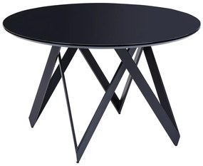 Okrúhly jedálenský stôl ⌀ 120 cm čierny OXHILL Beliani