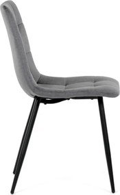 Jedálenská stolička zamatová, sivá DCL-X7015 GREY2