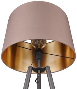 Čierna stojacia lampa s poličkou (výška 152 cm) Colette – Trio