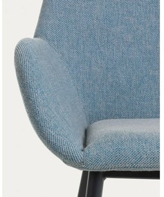 Modré čalúnené jedálenské kreslo Konna – Kave Home