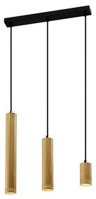 Luster na lanku TUBO 3xGU10/25W/230V drevo