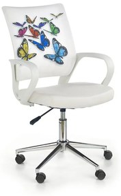 Halmar Detská stolička Ibis Butterfly, biela s motýlikmi
