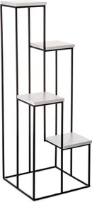 STOJAN NA KVETINÁČ KASKADA 110X40X40 CM ČIERNA/BIELA