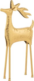 Dekoratívny kovový sob Reindeer zlatý – 43*15,5*87,5 cm