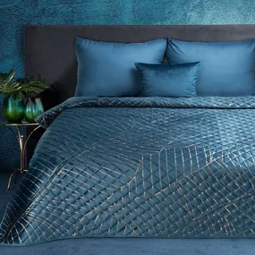 Dekorstudio Luxusný prehoz na posteľ MUSA2 v granátovomodrej farbe Rozmer prehozu (šírka x dĺžka): 170x210cm