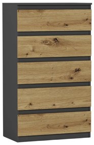 Vysoká komoda R-5 - rôzne farebné prevedenia antracit