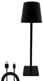 LED stmievateľná dotyková stolná lampa LED/5W/5V USB 1200 mAh čierna