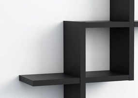 Nástenný regál/polica Geometry, čierny