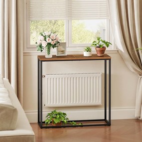 Konzolový stolek Vasagle Tavero 75 cm hnědý/černý